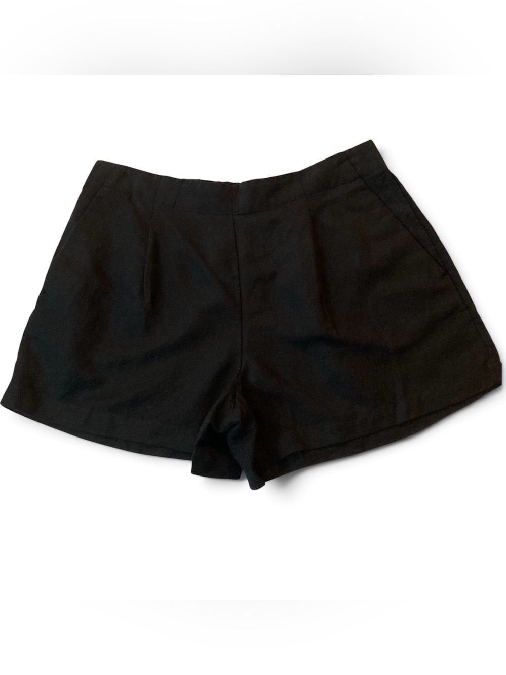 NWT LOFT Linen Black Shorts Size Medium Summer Beach Cruise High Waist